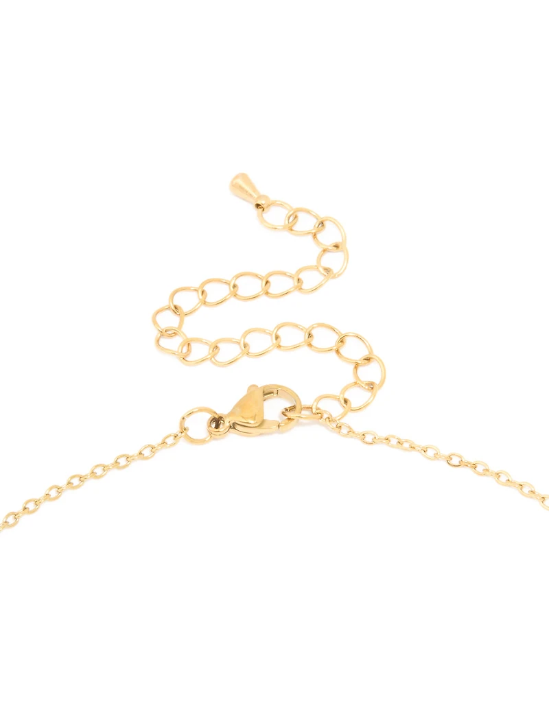 Waterproof Gold Plated Stainless Steel Angel Number 222 Necklace