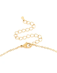 Waterproof Gold Plated Stainless Steel Angel Number 666 Necklace