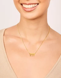 Collier ange Numéro 777 en acier inoxydable plaqué or imperméable