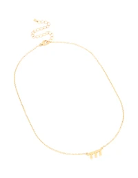 Waterproof Gold Plated Stainless Steel Angel Number 777 Necklace