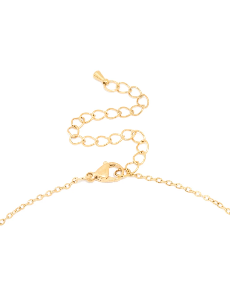 Waterproof Gold Plated Stainless Steel Angel Number 777 Necklace