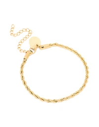 Waterproof Gold Plated Stainless Steel Twisted Chain Bracelet