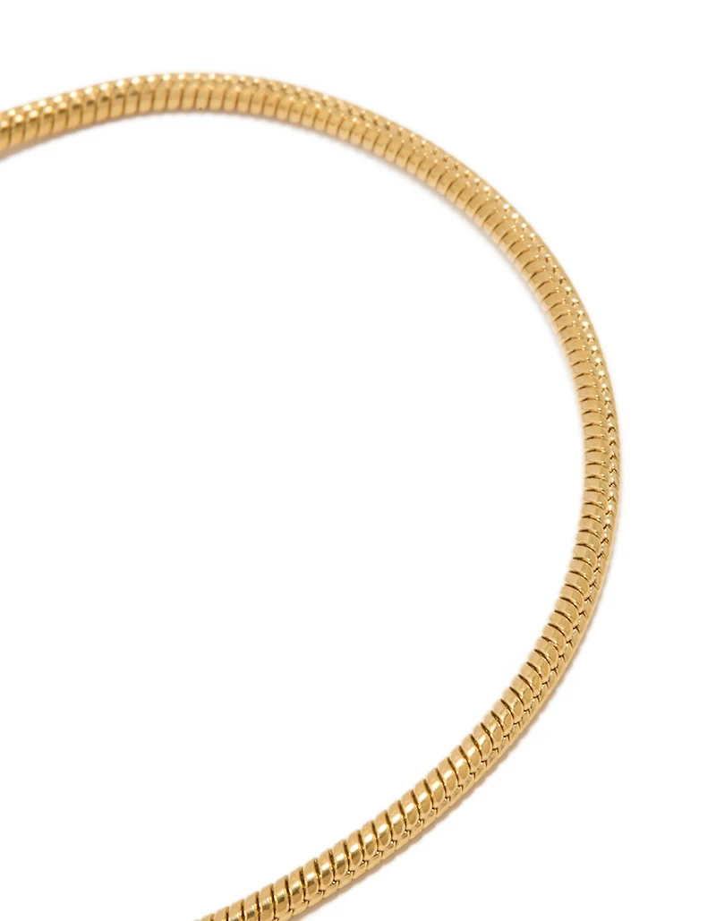 Waterproof Gold Plated Stainless Steel Snake Chain Short Bracelet