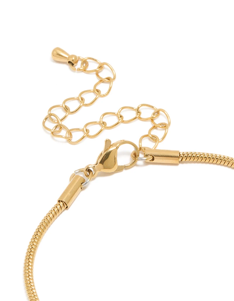 Waterproof Gold Plated Stainless Steel Snake Chain Short Bracelet