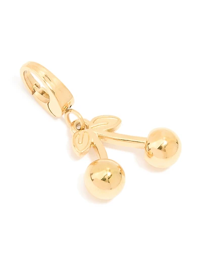 Waterproof Gold Plated Stainless Steel Bow Cherry Charm