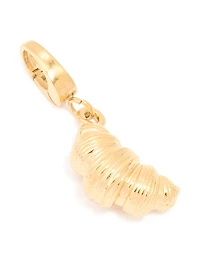 Waterproof Gold Plated Stainless Steel Croissant Charm
