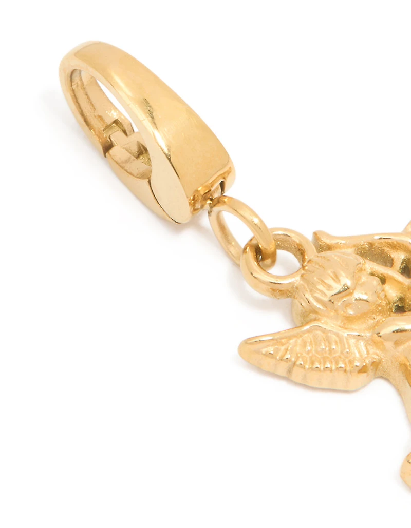 Waterproof Gold Plated Stainless Steel Cherub Charm