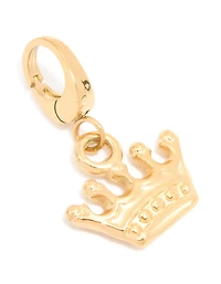 Waterproof Gold Plated Stainless Steel Crown Charm