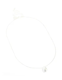 Silver Plated Brass Teardrop Pendant Necklace