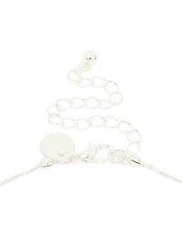 Silver Plated Brass Teardrop Pendant Necklace