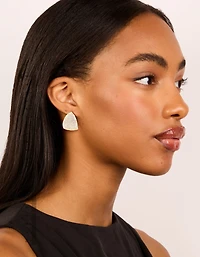 Boucles d’oreilles à anneaux larges diamants plaqués or