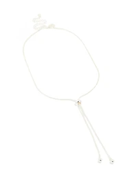 Silver Plated Adjustable Toggle Y-Necklace