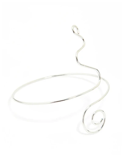 Silver Plated Spiral Arm Cuff