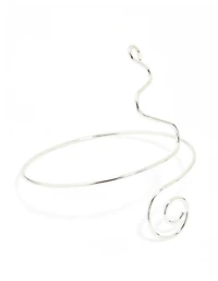 Silver Plated Spiral Arm Cuff