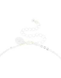 Silver Plated Cubic Zirconia Floral Vine Necklace