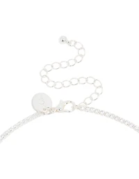 Silver Plated Cubic Zirconia Mini Marquise Drops Necklace & Earrings Set