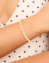 Gold Plated Cubic Zirconia Layered Bracelet