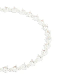 Silver Plated Cubic Zirconia Circular Tennis Bracelet