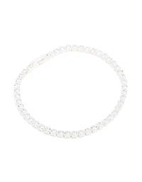 Silver Plated Cubic Zirconia Timeless Tennis Bracelet