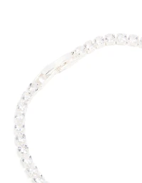 Silver Plated Cubic Zirconia Timeless Tennis Bracelet