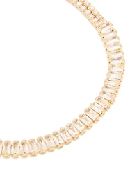 Élégant bracelet de tennis en zircone cubique plaqué or