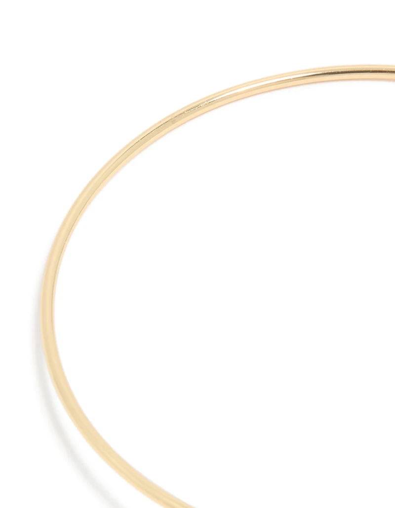 Gold Plated Cubic Zirconia Modern Cross Wrist Cuff