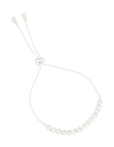 Silver Plated 13-Cubic Zirconia Statement Toggle Bracelet