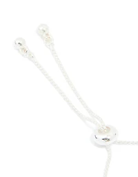 Silver Plated 13-Cubic Zirconia Statement Toggle Bracelet