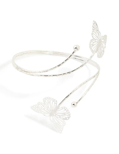 Silver Butterfly Arm Cuff