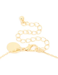 Gold Plated Bubble Letter H Necklace