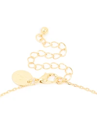 Gold Plated Bubble Letter N Necklace