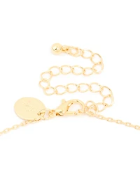 Gold Plated Bubble Letter P Necklace