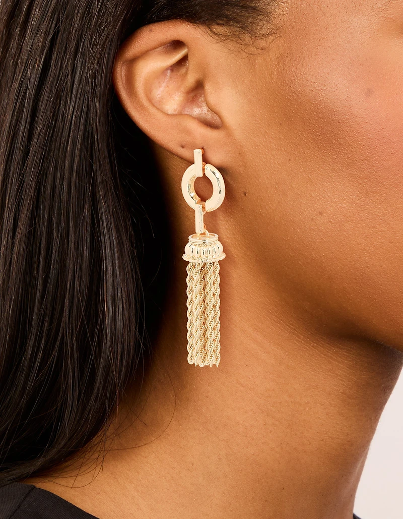 Boucles d’oreilles en forme de pompon doré