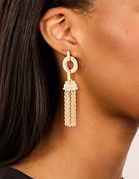 Boucles d’oreilles en forme de pompon doré