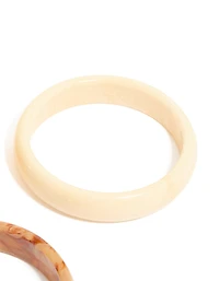 Gold & Neutral Acrylic Bangles 3-Pack