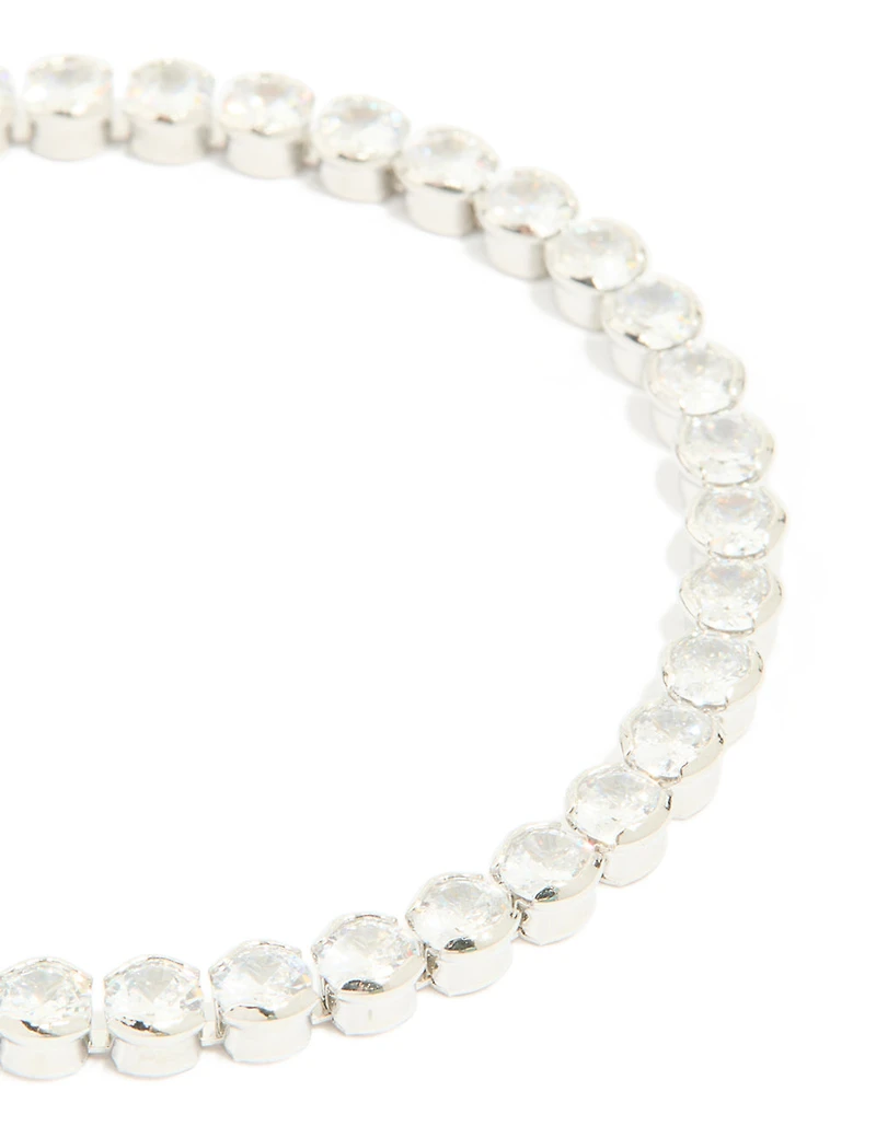 Bracelet de tennis en zircone cubique en argent