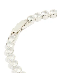 Bracelet de tennis en zircone cubique en argent