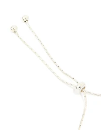 Silver Cubic Zirconia Multi Leaf Toggle Bracelet