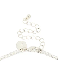 Silver Cubic Zirconia Vine Necklace & Earrings Set