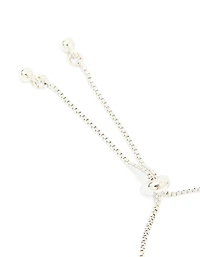 Silver Cubic Zirconia Marquise Vine Toggle Bracelet