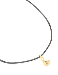 Collier imperméable en acier inoxydable plaqué or avec une grande lettre en forme de L
