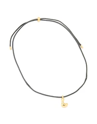 Collier imperméable en acier inoxydable plaqué or avec une grande lettre en forme de L