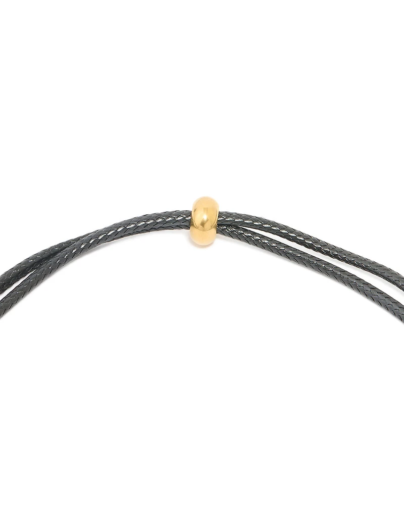 Collier imperméable en acier inoxydable plaqué or avec une grande lettre en forme de L