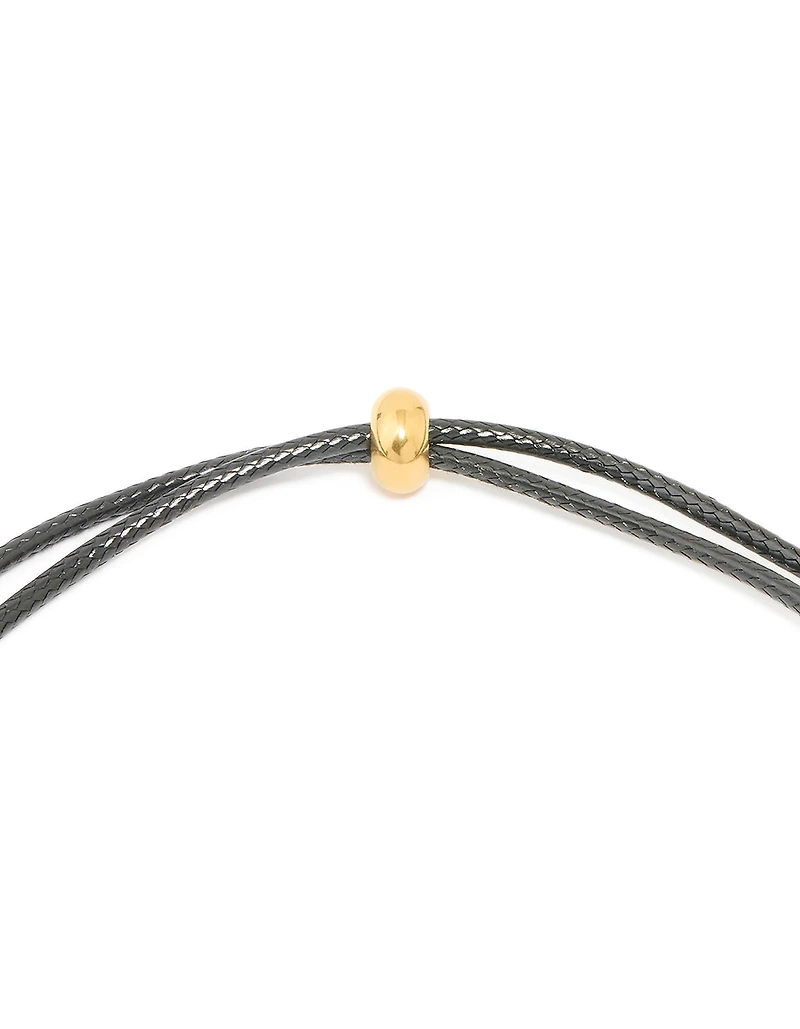 Collier imperméable en acier inoxydable plaqué or avec une grande lettre K à bulles