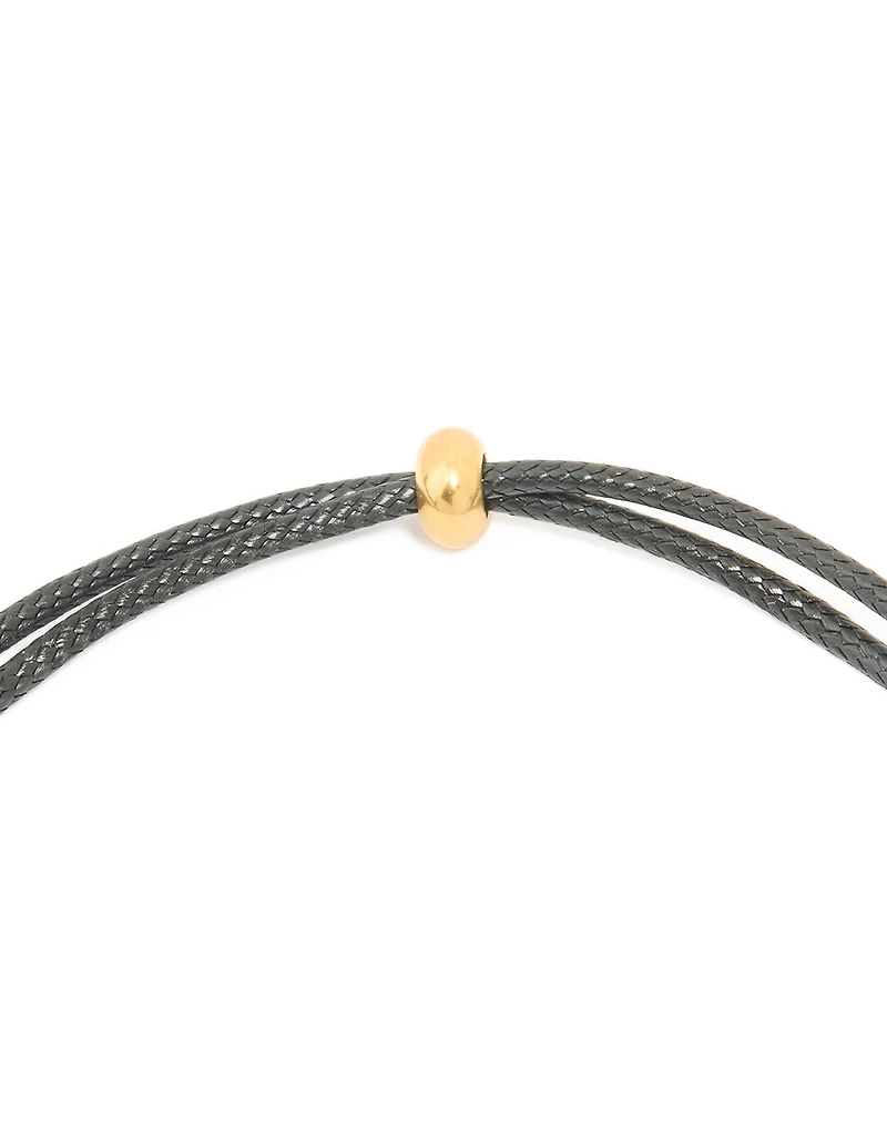 Collier imperméable en acier inoxydable plaqué or, grand collier à bulles en forme de lettre M