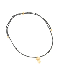 Waterproof Gold Plated Stainless Steel Large Bubble Letter T Cord Necklace