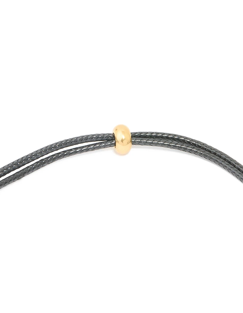 Waterproof Gold Plated Stainless Steel Large Bubble Letter S Cord Necklace