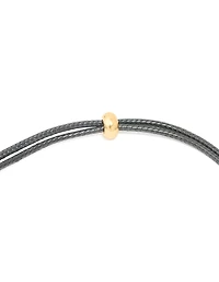 Waterproof Gold Plated Stainless Steel Large Bubble Letter S Cord Necklace