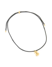 Collier imperméable en acier inoxydable plaqué or, grand cordon à bulles avec la lettre B