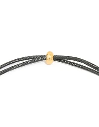 Waterproof Gold Plated Stainless Large Bubble Letter E Cord Necklace